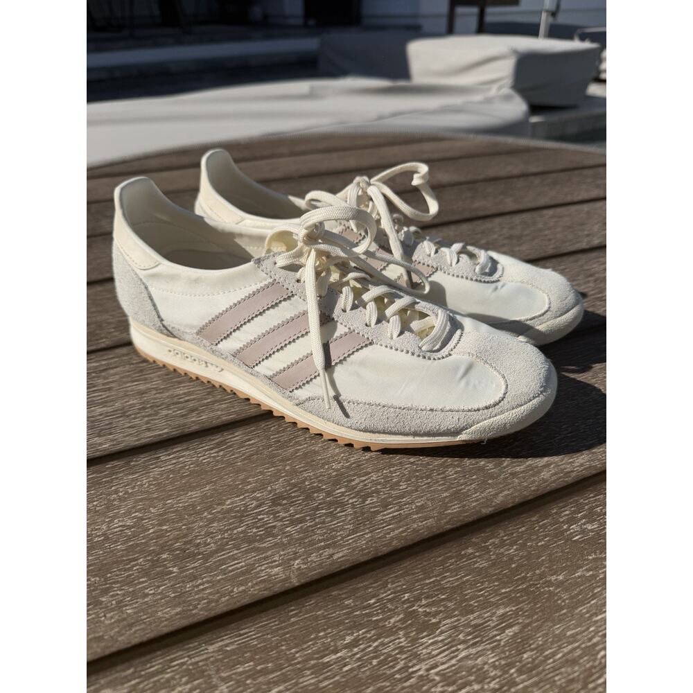 Adidas Women 8.5 SL 72 OG Shoes White/Wonder Taupe JH7394 Sneakers Stripe Retro - Picture 4 of 7